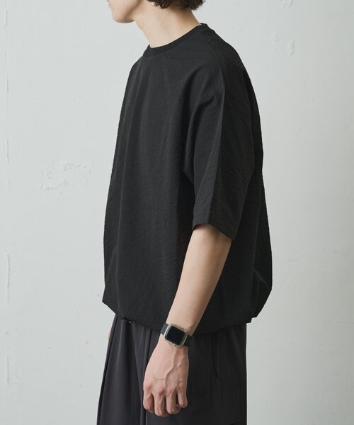 COLONY 2139(コロニートゥーワンスリーナイン)の「【セットアップ対応】ペーパーサッカー半袖TEE(Tシャツ/カットソー・メンズ・ブラック/ホワイト/チャコールグレー・LARGE/MEDIUM)」の14枚目の写真