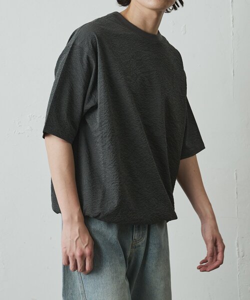 COLONY 2139(コロニートゥーワンスリーナイン)の「【セットアップ対応】ペーパーサッカー半袖TEE(Tシャツ/カットソー・メンズ・ブラック/ホワイト/チャコールグレー・LARGE/MEDIUM)」の22枚目の写真