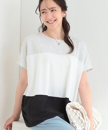 SHOO・LA・RUE | 【S-LL/洗濯機可/体型カバー】3段切り替え 1枚で主役になるドルマントップス(Tシャツ/カットソー)