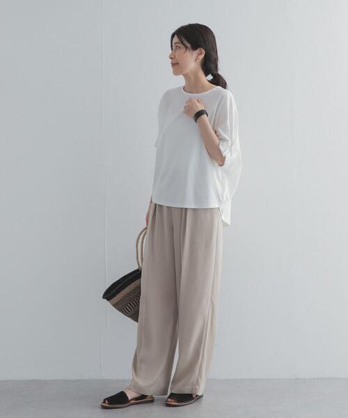 URBAN RESEARCH DOORS(アーバンリサーチドアーズ)の「『UR TECH』サマシェアタックスリーブプルオーバー | UVカット/接触冷感/大人カジュアル(Tシャツ/カットソー・レディース・ロイヤルブルー/ホワイト系その他/オフホワイト・FREE)」の14枚目の写真