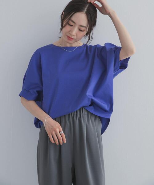 URBAN RESEARCH DOORS(アーバンリサーチドアーズ)の「『UR TECH』サマシェアタックスリーブプルオーバー | UVカット/接触冷感/大人カジュアル(Tシャツ/カットソー・レディース・ロイヤルブルー/ホワイト系その他/オフホワイト・FREE)」の17枚目の写真