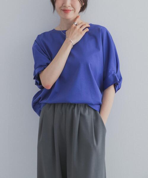 URBAN RESEARCH DOORS(アーバンリサーチドアーズ)の「『UR TECH』サマシェアタックスリーブプルオーバー | UVカット/接触冷感/大人カジュアル(Tシャツ/カットソー・レディース・ロイヤルブルー/ホワイト系その他/オフホワイト・FREE)」の18枚目の写真