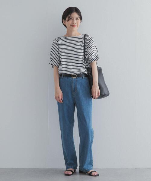 URBAN RESEARCH DOORS(アーバンリサーチドアーズ)の「『UR TECH』サマシェアタックスリーブプルオーバー | UVカット/接触冷感/大人カジュアル(Tシャツ/カットソー・レディース・ロイヤルブルー/ホワイト系その他/オフホワイト・FREE)」の5枚目の写真