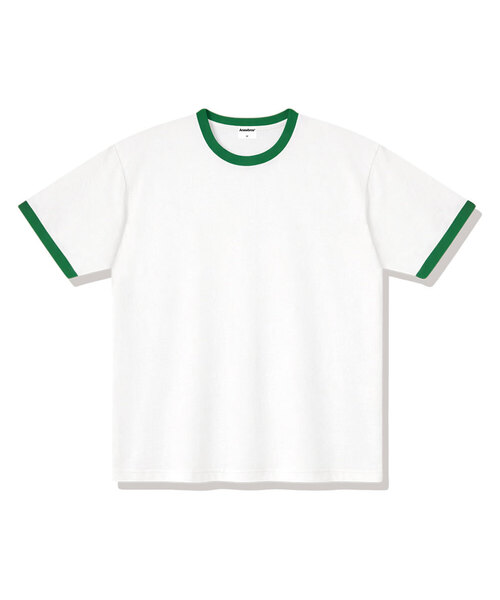 ANEWBROS（アニュブロス）の「メイブル リンガールーズフィット半袖Tシャツ4カラー[ANSE_4501]（Tシャツ/カットソー・レディース・ネイビー/ホワイト×ネイビー/ホワイト×グリーン/クリーム・SMALL/MEDIUM/LARGE/X-LARGE）」の2枚目の写真