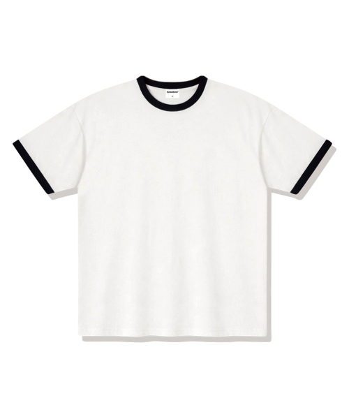 ANEWBROS（アニュブロス）の「メイブル リンガールーズフィット半袖Tシャツ4カラー[ANSE_4501]（Tシャツ/カットソー・レディース・ネイビー/ホワイト×ネイビー/ホワイト×グリーン/クリーム・SMALL/MEDIUM/LARGE/X-LARGE）」の12枚目の写真