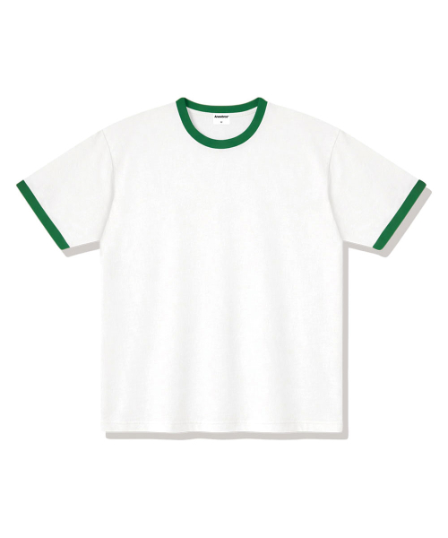 ANEWBROS（アニュブロス）の「メイブル リンガールーズフィット半袖Tシャツ4カラー[ANSE_4501]（Tシャツ/カットソー・レディース・ネイビー/ホワイト×ネイビー/ホワイト×グリーン/クリーム・SMALL/MEDIUM/LARGE/X-LARGE）」の11枚目の写真
