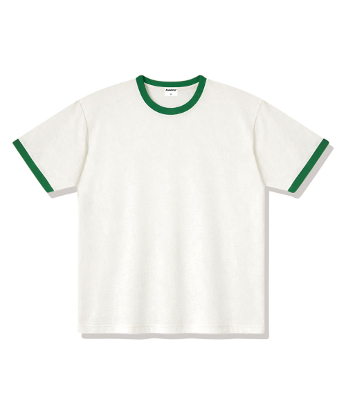 ANEWBROS（アニュブロス）の「メイブル リンガールーズフィット半袖Tシャツ4カラー[ANSE_4501]（Tシャツ/カットソー・レディース・ネイビー/ホワイト×ネイビー/ホワイト×グリーン/クリーム・SMALL/MEDIUM/LARGE/X-LARGE）」の10枚目の写真