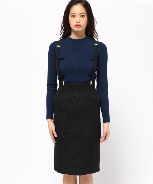 MURUA（ムルーア）の「サス付H/Wループツイードスカート（スカート・レディース・グレー/レッド/ブラック・1(S)/2(M)）」の4枚目の写真