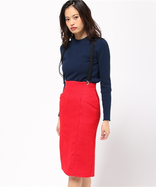 MURUA（ムルーア）の「サス付H/Wループツイードスカート（スカート・レディース・グレー/レッド/ブラック・1(S)/2(M)）」の9枚目の写真