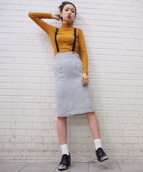 MURUA（ムルーア）の「サス付H/Wループツイードスカート（スカート・レディース・グレー/レッド/ブラック・1(S)/2(M)）」の16枚目の写真