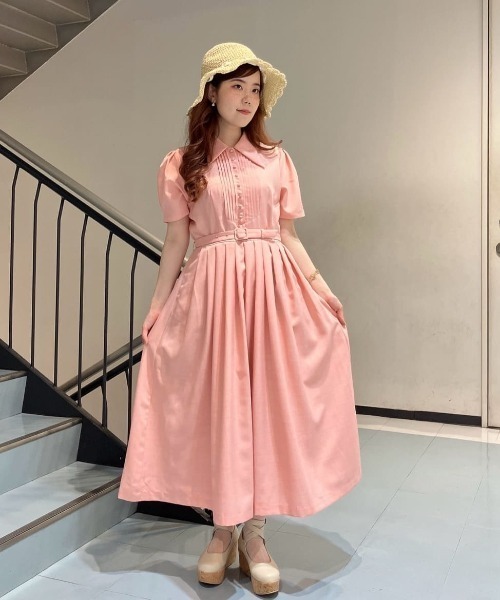 an another angelus(アンアナザーアンジェラス)の「アーチドカラーピンタックヨークワンピース/fint フィント(ワンピース・レディース・ライトブルー/ピンク/ライトグリーン・FREE)」の10枚目の写真