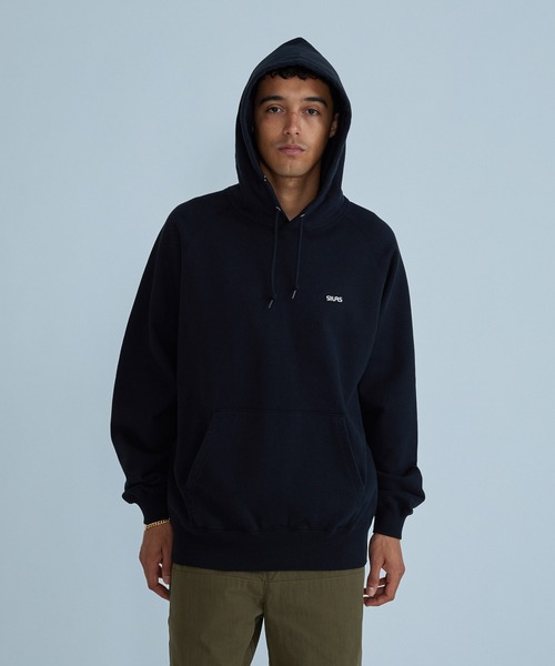 SILAS(サイラス)の「RAGLAN HOODED SWEATSHIRT(パーカー・メンズ・マスタード/ブラック/アッシュ・XL/L/M)」の2枚目の写真