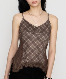 LAGUA GEM（ラグアジェム）の「CHECK LACE CAMI トップス（キャミソール）」