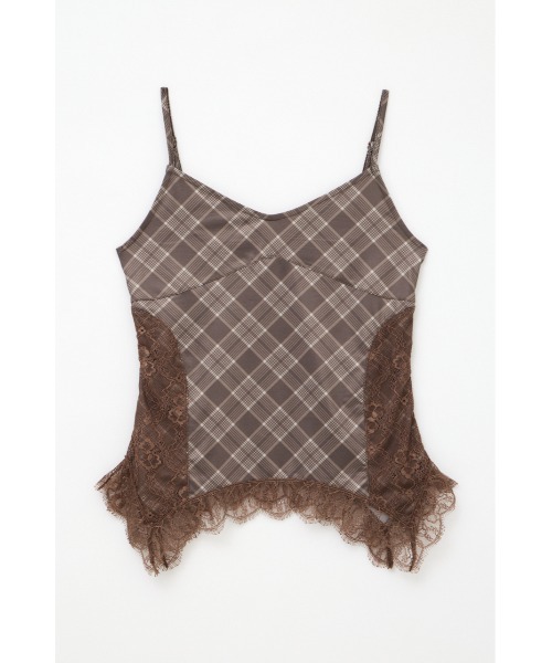 LAGUA GEM(ラグアジェム)の「CHECK LACE CAMI トップス(キャミソール・レディース・ブラウン/ブラック・FREE)」の20枚目の写真