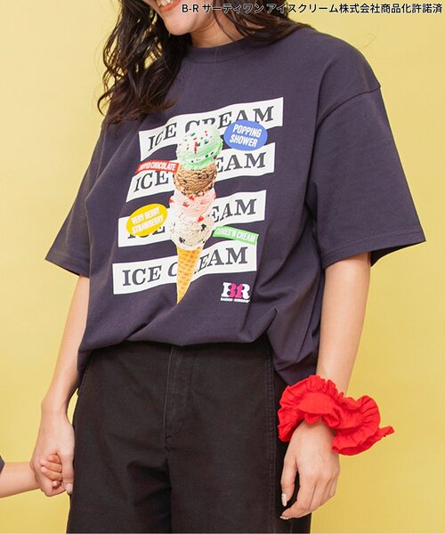 プリーツプリーズ 転写 半袖 カットソー Tシャツ グラフィックアート リンク】サーティワン グラフィックアートTシャツ(大人サイズ）（T