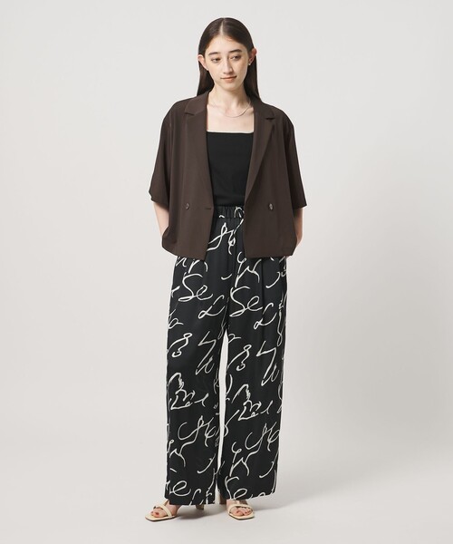 UNITED ARROWS(ユナイテッドアローズ)の「ツイル ハーフスリーブ シャツ ジャケット ‐ストレッチ 防シワ 接触冷感‐(シャツ/ブラウス・レディース・ピンク/ネイビー/ダークブラウン・FREE)」の6枚目の写真