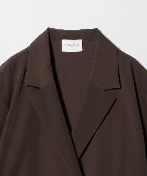 UNITED ARROWS(ユナイテッドアローズ)の「ツイル ハーフスリーブ シャツ ジャケット ‐ストレッチ 防シワ 接触冷感‐(シャツ/ブラウス・レディース・ピンク/ネイビー/ダークブラウン・FREE)」の18枚目の写真