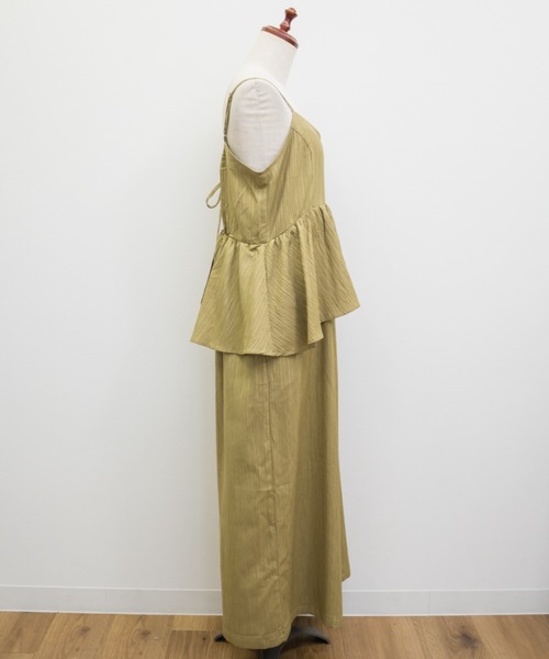 CLETTE(クレット)の「CLETTEオリジナルペプラムサロペット(サロペット/オーバーオール・レディース・オリーブ/ネイビー/ブラック・LL/4L/3L)」の14枚目の写真