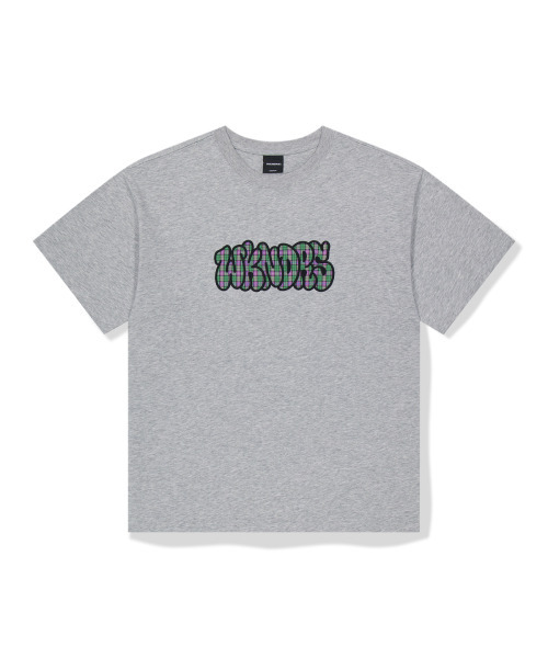 WKNDRS(ウィーキャンドース)の「PLAID BUBBLE T-SHIRT (M.GREY)(Tシャツ/カットソー・レディース・その他・MEDIUM/LARGE/X-LARGE/SMALL)」の1枚目の写真