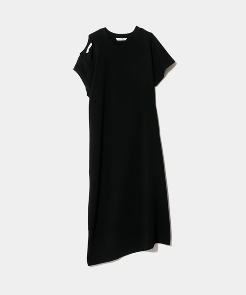 beautiful people(ビューティフルピープル)の「double-neck triacetate double cloth dress(ワンピース・レディース・ボルドー/ブラック・38)」の2枚目の写真