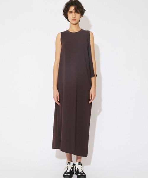 beautiful people(ビューティフルピープル)の「double-neck triacetate double cloth dress(ワンピース・レディース・ボルドー/ブラック・38)」の6枚目の写真