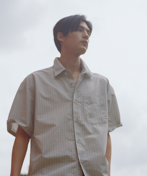 BLANKROOM(ブランクルーム)の「フルイドハーフシャツ_LAVENDER(シャツ/ブラウス・メンズ・その他・3/2/4/1)」の2枚目の写真