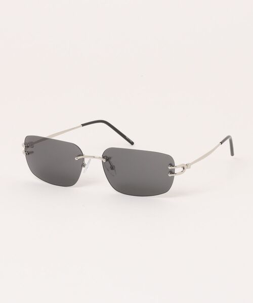 Chikashitsu +(チカシツプラス)の「【Chikashitsu +】rimless sunglasses 2 (3color) / 【チカシツプラス】リムレスカラーサングラス(サングラス・メンズ・ブラック×ゴールド/ブラック×シルバー/ブラウン・ONE SIZE)」の1枚目の写真