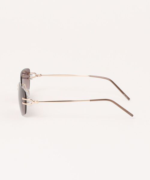 Chikashitsu +(チカシツプラス)の「【Chikashitsu +】rimless sunglasses 2 (3color) / 【チカシツプラス】リムレスカラーサングラス(サングラス・メンズ・ブラック×ゴールド/ブラック×シルバー/ブラウン・ONE SIZE)」の4枚目の写真
