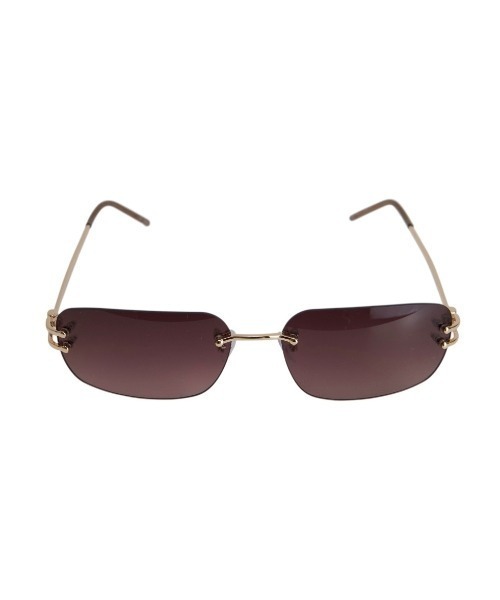 Chikashitsu +(チカシツプラス)の「【Chikashitsu +】rimless sunglasses 2 (3color) / 【チカシツプラス】リムレスカラーサングラス(サングラス・メンズ・ブラック×ゴールド/ブラック×シルバー/ブラウン・ONE SIZE)」の9枚目の写真