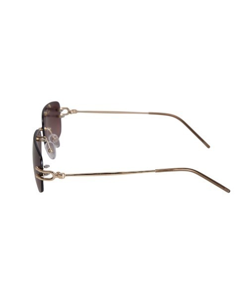 Chikashitsu +(チカシツプラス)の「【Chikashitsu +】rimless sunglasses 2 (3color) / 【チカシツプラス】リムレスカラーサングラス(サングラス・メンズ・ブラック×ゴールド/ブラック×シルバー/ブラウン・ONE SIZE)」の10枚目の写真