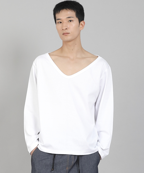 SAINTCREW(セントクルー)の「無地BIG Vネック16sコットン長袖TシャツBIGV-889ホワイト(Tシャツ/カットソー・メンズ・その他・LARGE/MEDIUM/X-LARGE/XXXX-LARGE/XXX-LARGE/XX-LARGE)」の15枚目の写真