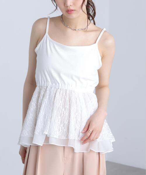 FREE'S MART(フリーズマート)の「【はかなコラボ】ティアードペプラムキャミ〈MFM〉(Tシャツ/カットソー・レディース・ホワイト系その他/ホワイト・FREE)」の14枚目の写真