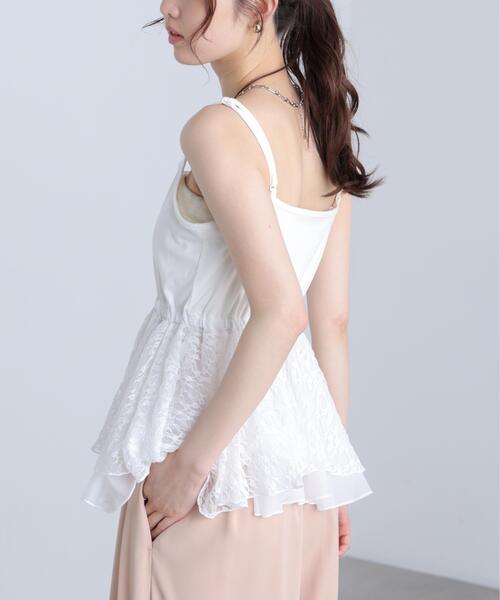 FREE'S MART(フリーズマート)の「【はかなコラボ】ティアードペプラムキャミ〈MFM〉(Tシャツ/カットソー・レディース・ホワイト系その他/ホワイト・FREE)」の15枚目の写真