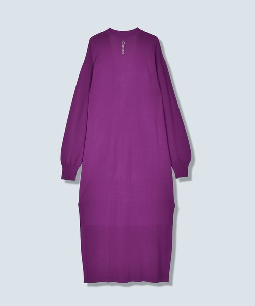 OMMO(オーエムエムオー)の「V NECK KNIT LONG CD(カーディガン/ボレロ・レディース・パープル/ブラック/カーキ・F)」の10枚目の写真
