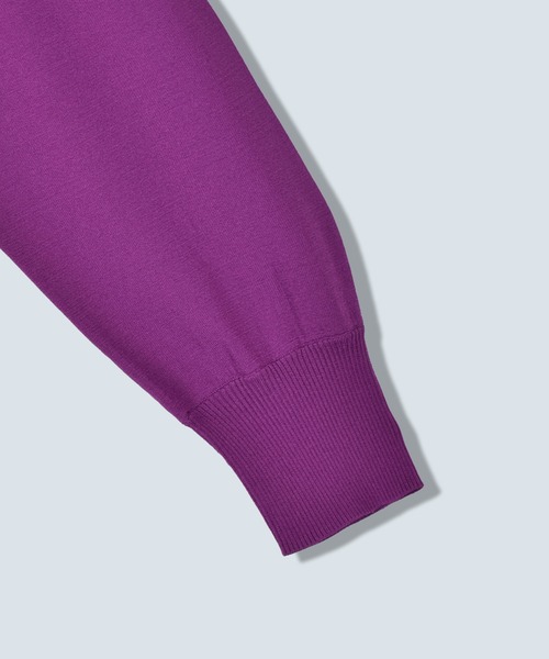 OMMO(オーエムエムオー)の「V NECK KNIT LONG CD(カーディガン/ボレロ・レディース・パープル/ブラック/カーキ・F)」の12枚目の写真