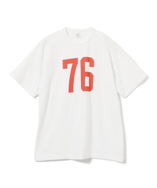 BEAMS PLUS(ビームスプラス)の「【別注】WAREHOUSE & CO. / Lot 4601 Print Tshirt #1(Tシャツ/カットソー・メンズ・グレー/ブラック系その他4/ワイン/ネイビー/オフホワイト・XL/S/L/M)」の1枚目の写真