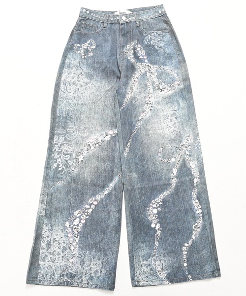 .KOM（ドットコム）の「『.KOM/ドットケーオーエム』デザインパンツ【GC】（デニムパンツ・レディース・ブルー・S/M）」の3枚目の写真