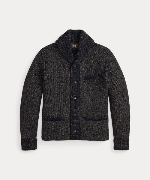 RRL(ダブル アール エル)の「ジャカードニット ショールカラー カーディガン(カーディガン/ボレロ・メンズ・ネイビー系1・S/M/L/XL/XS)」の1枚目の写真