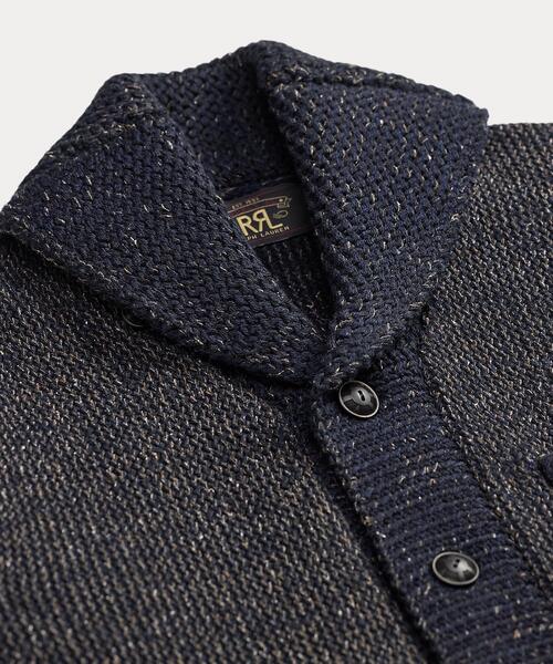 RRL(ダブル アール エル)の「ジャカードニット ショールカラー カーディガン(カーディガン/ボレロ・メンズ・ネイビー系1・S/M/L/XL/XS)」の8枚目の写真
