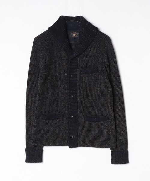 RRL(ダブル アール エル)の「ジャカードニット ショールカラー カーディガン(カーディガン/ボレロ・メンズ・ネイビー系1・S/M/L/XL/XS)」の3枚目の写真