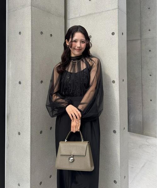 LE'RURE(リルアー)の「Lace layered rap pants dress(パンツドレス・レディース・ブラック/ベージュ・M-Long/MEDIUM/SMALL)」の16枚目の写真