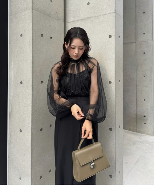 LE'RURE(リルアー)の「Lace layered rap pants dress(パンツドレス・レディース・ブラック/ベージュ・M-Long/MEDIUM/SMALL)」の17枚目の写真