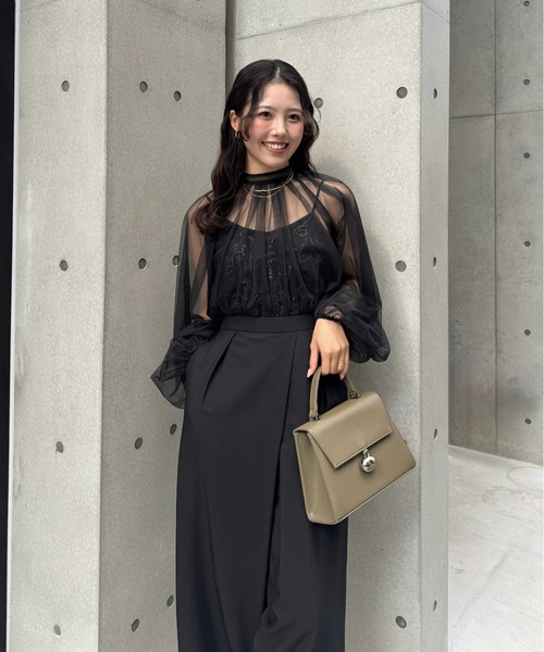 LE'RURE(リルアー)の「Lace layered rap pants dress(パンツドレス・レディース・ブラック/ベージュ・M-Long/MEDIUM/SMALL)」の20枚目の写真
