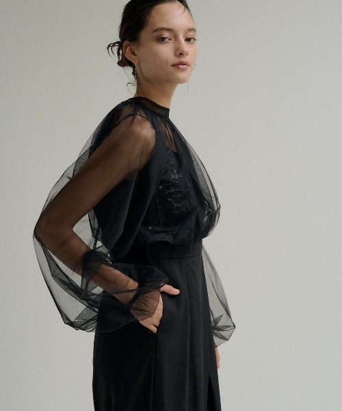 LE'RURE(リルアー)の「Lace layered rap pants dress(パンツドレス・レディース・ブラック/ベージュ・M-Long/MEDIUM/SMALL)」の22枚目の写真