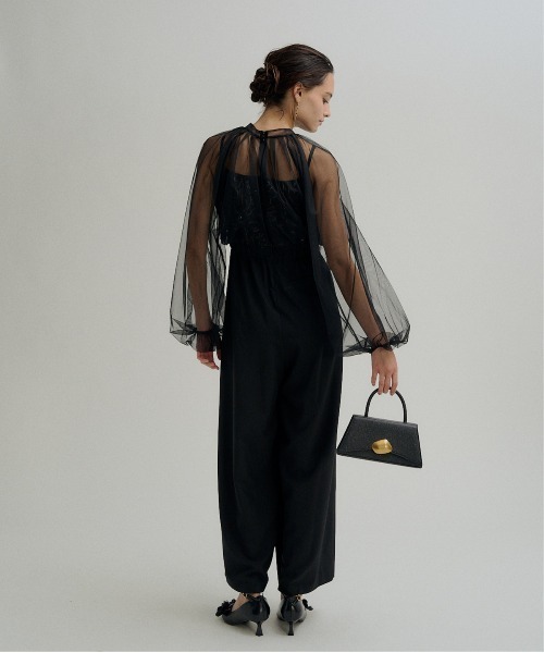 LE'RURE(リルアー)の「Lace layered rap pants dress(パンツドレス・レディース・ブラック/ベージュ・M-Long/MEDIUM/SMALL)」の7枚目の写真