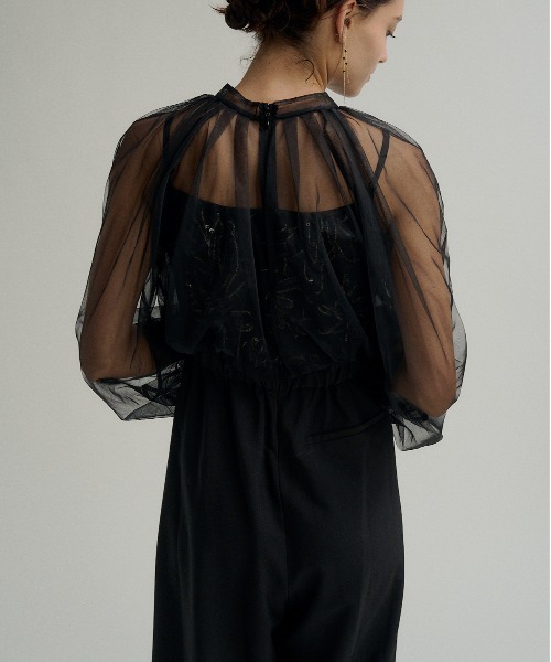 LE'RURE(リルアー)の「Lace layered rap pants dress(パンツドレス・レディース・ブラック/ベージュ・M-Long/MEDIUM/SMALL)」の10枚目の写真