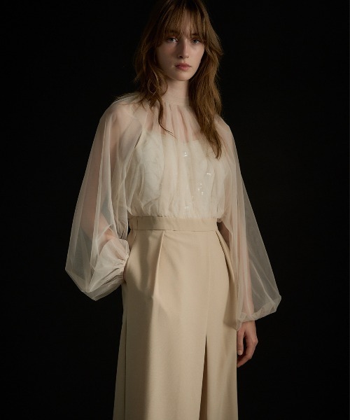 LE'RURE(リルアー)の「Lace layered rap pants dress(パンツドレス・レディース・ブラック/ベージュ・M-Long/MEDIUM/SMALL)」の12枚目の写真