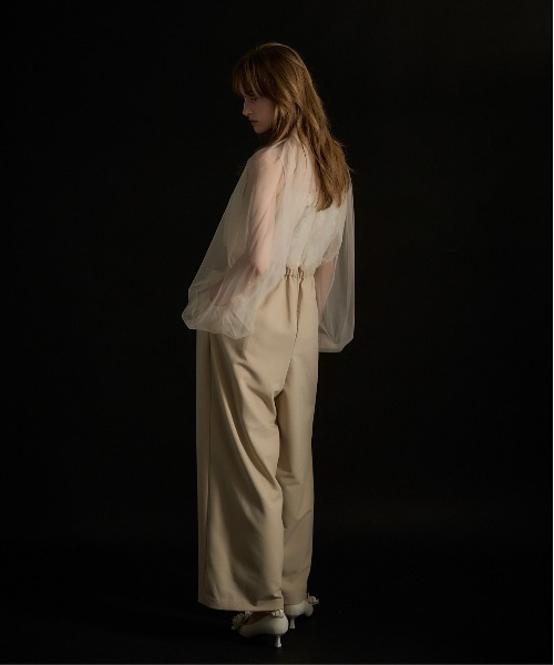 LE'RURE(リルアー)の「Lace layered rap pants dress(パンツドレス・レディース・ブラック/ベージュ・M-Long/MEDIUM/SMALL)」の15枚目の写真