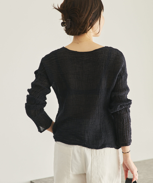 plage(プラージュ)の「《追加》LES ATELIERS FRANCAIS DE CONFECTION 別注 OPEN BTN 2WAY ブラウス 3(シャツ/ブラウス・レディース・ブラック・FREE)」の18枚目の写真
