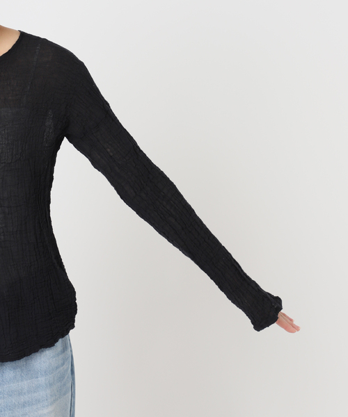 plage(プラージュ)の「《追加》LES ATELIERS FRANCAIS DE CONFECTION 別注 OPEN BTN 2WAY ブラウス 3(シャツ/ブラウス・レディース・ブラック・FREE)」の10枚目の写真